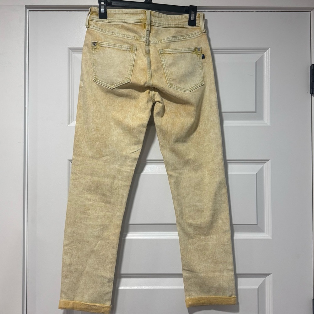 Pilcro Women's Straight Leg Jeans in Butter Yellow 04-0140 - Picture 4 of 9